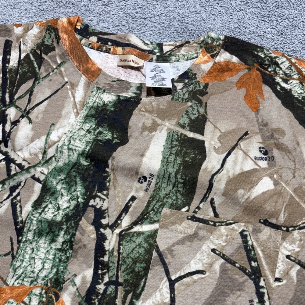 Outfitters Ridge Men's Short Sleeve Fusion 3-D Camo 3XL Pocket Tee NWOT